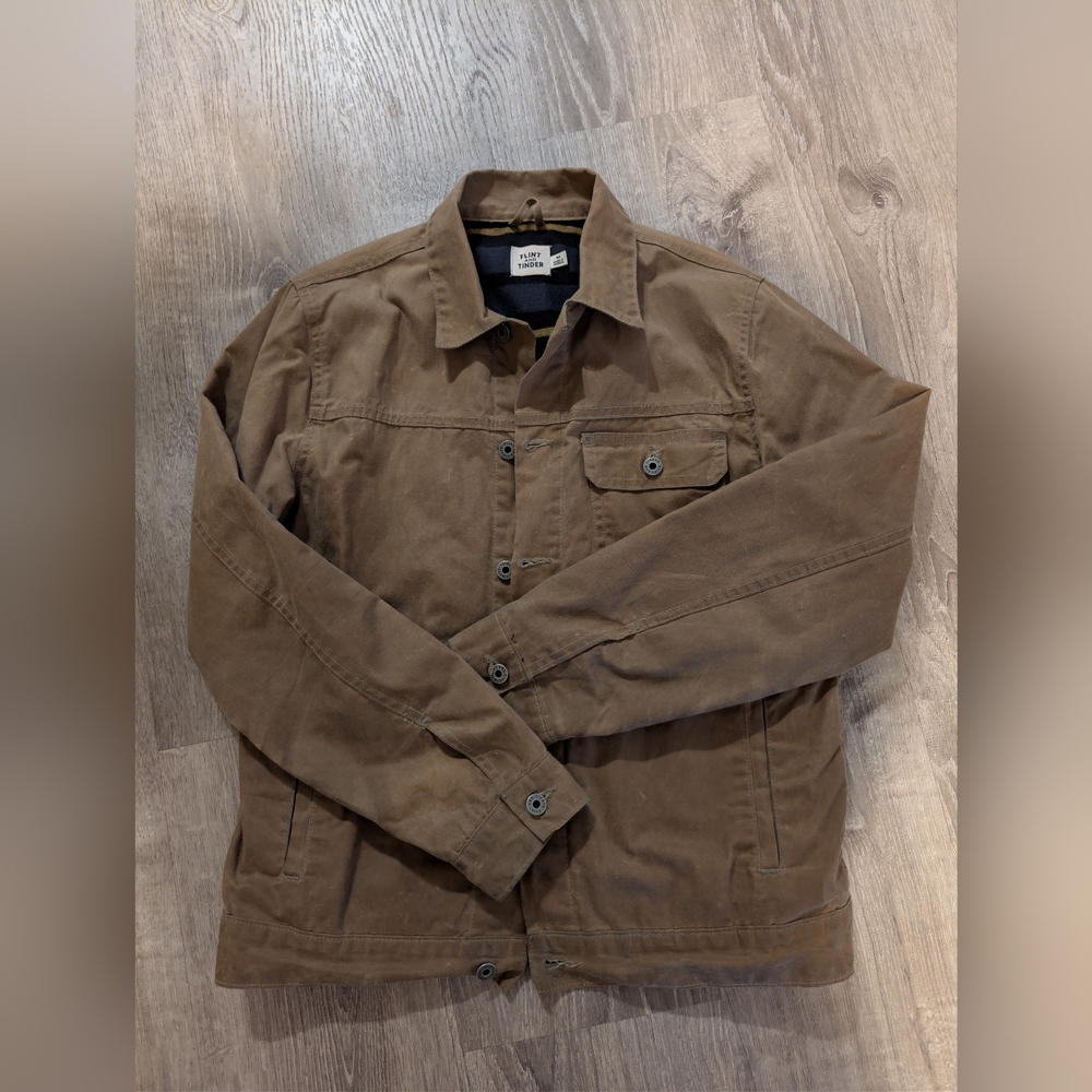 Flint and Tinder Waxed Trucker Jacket - Medium